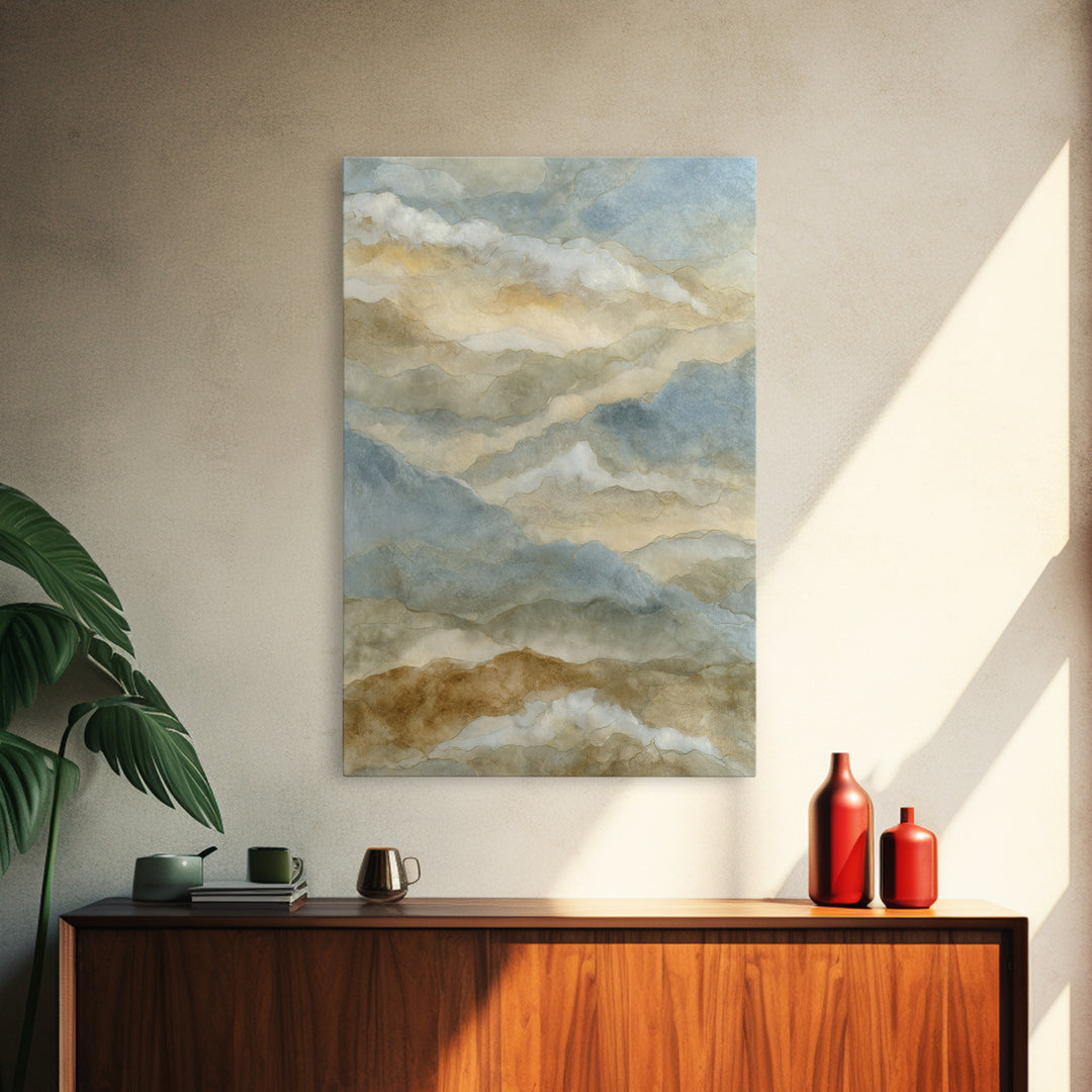 Warm Desert Sunrise Canvas Print, Waiting Room Art, Office Decor, Waiting Room Decor, Oil Painting, Calm, Gallery Wall Art, WRA-2x3-45