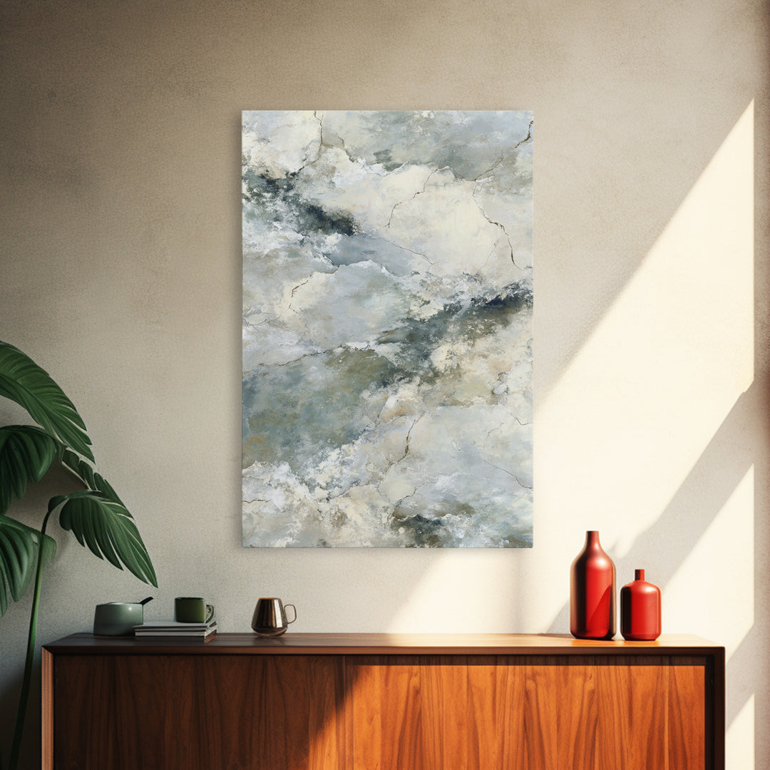 Light Marble Texture Abstract Framed Canvas Print, Waiting Room Art, Neutral Decor, Waiting Room Decor, Fine Art, Calm, WRA-2x3-56