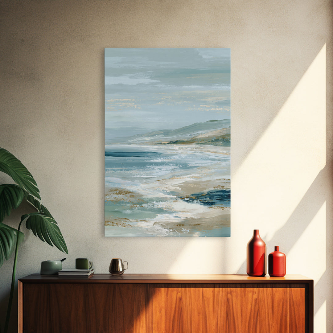 Soft Abstract Waves Canvas Print, Waiting Room Art, Office Decor, Waiting Room Decor, Abstract Art, Calm, Gallery Wall Art, WRA-2x3-58