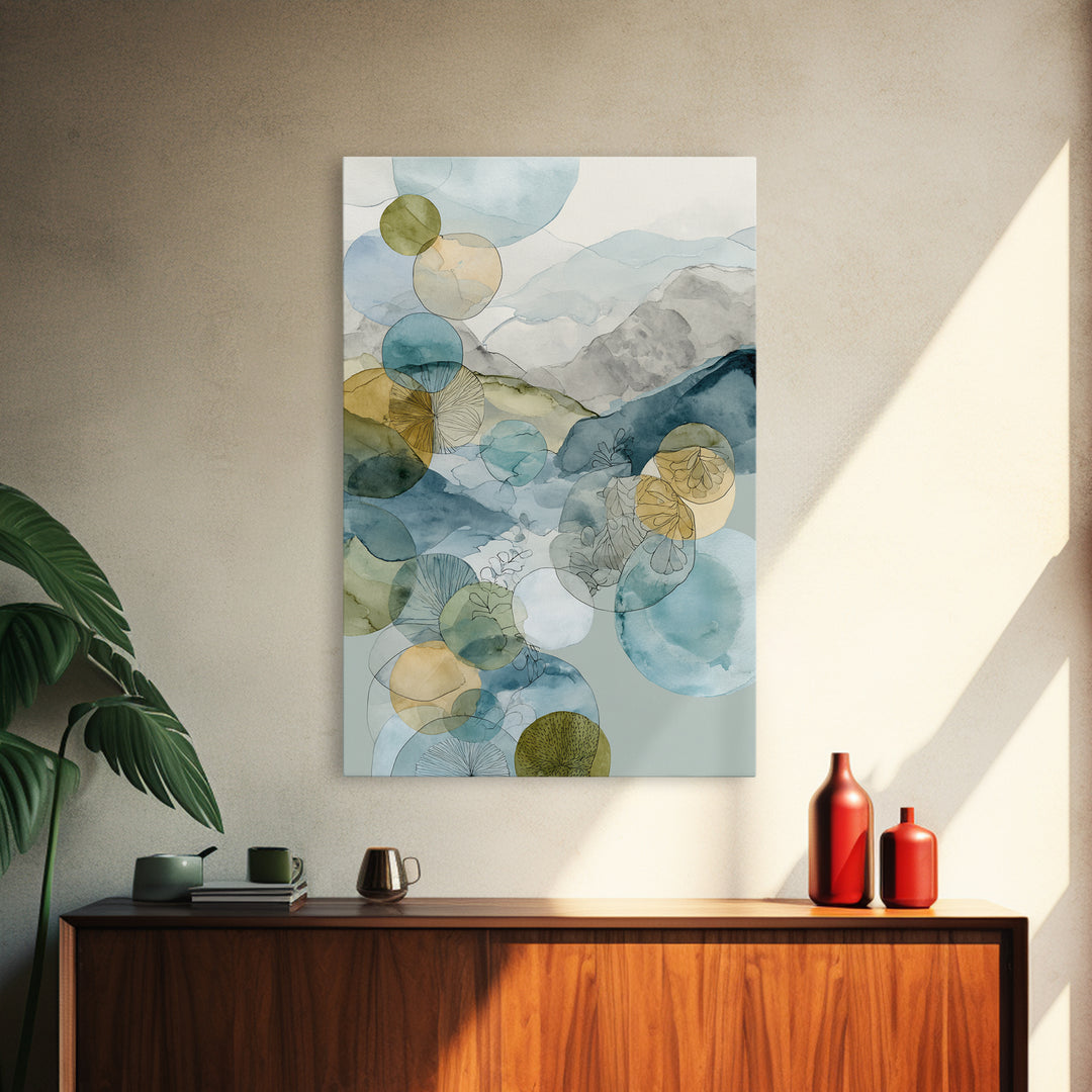 Abstract Circles Suggesting Calm Movement Canvas Print, Waiting Room Art, Home Decor, Waiting Room Decor, Fine Art, Calm, WRA-2x3-66