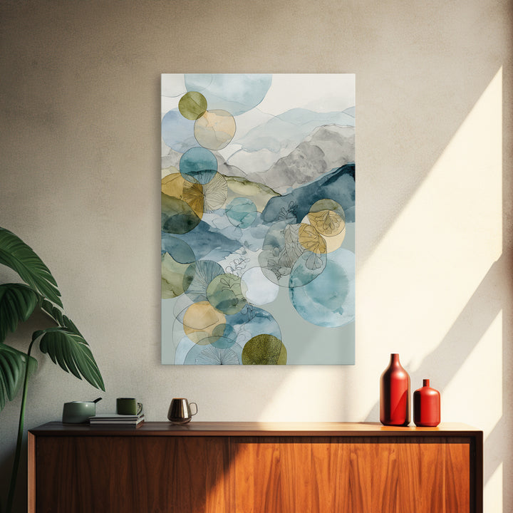 Abstract Circles Suggesting Calm Movement Canvas Print, Waiting Room Art, Home Decor, Waiting Room Decor, Fine Art, Calm, WRA-2x3-66