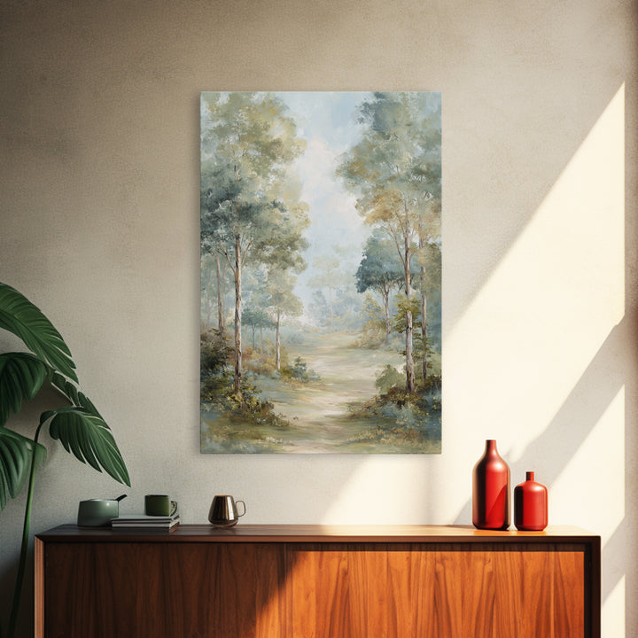 Misty Forest Path Canvas Print, Waiting Room Art, Office Decor, Waiting Room Decor, Fine Art, Calm, Gallery Wall Art, WRA-2x3-67