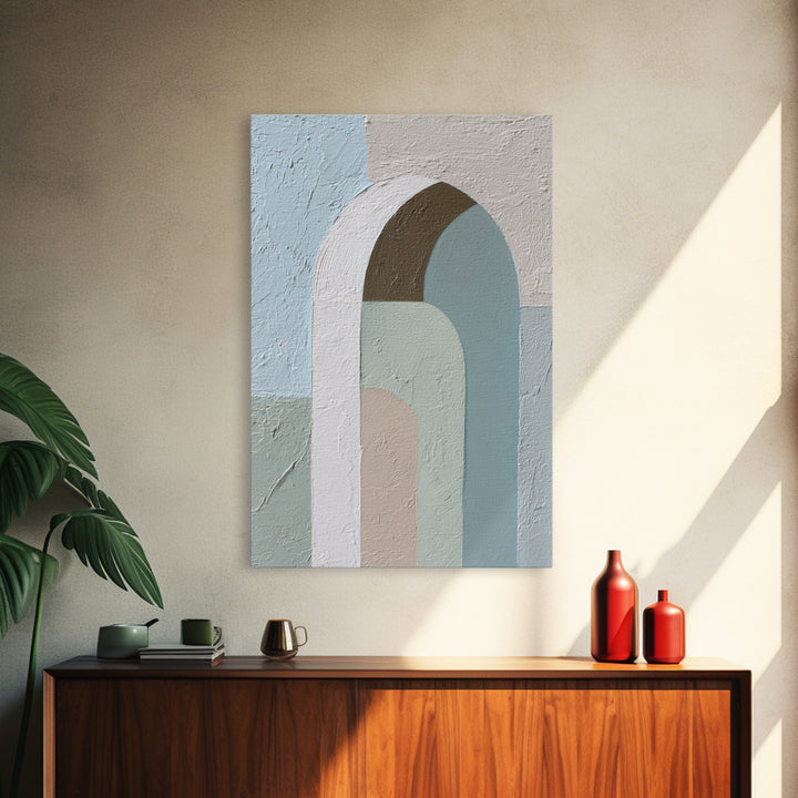 Modern Neutral Arch Abstraction Canvas Print, Waiting Room Art, Floral Wall Art, Waiting Room Decor, Abstract Art, Calm, WRA-2x3-77