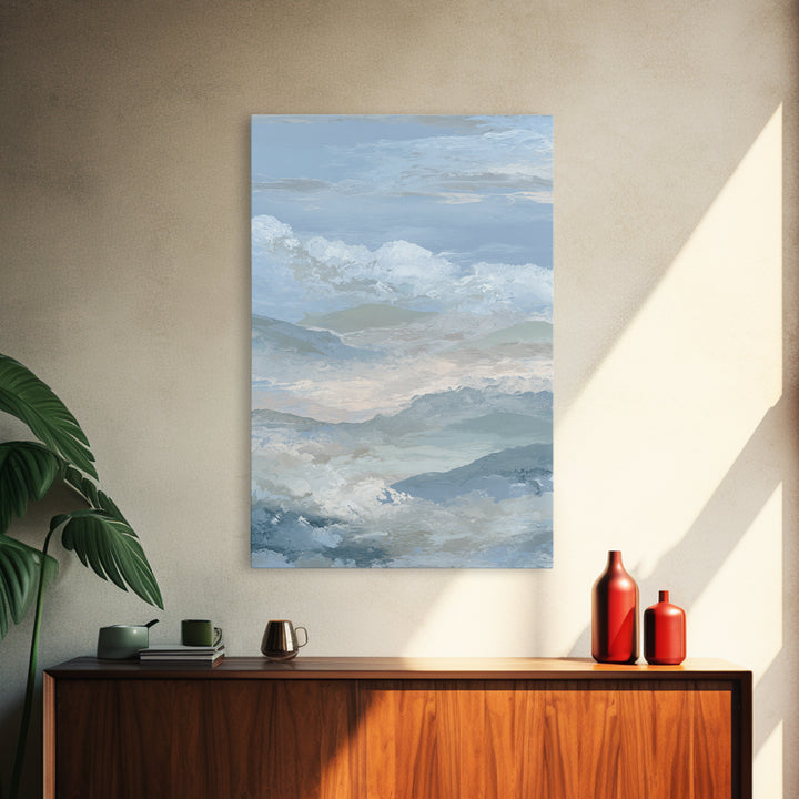 Light Marble Texture Abstract Framed Canvas Print, Waiting Room Art, Abstract, Waiting Room Decor, Abstract Art, Calm, WRA-2x3-8