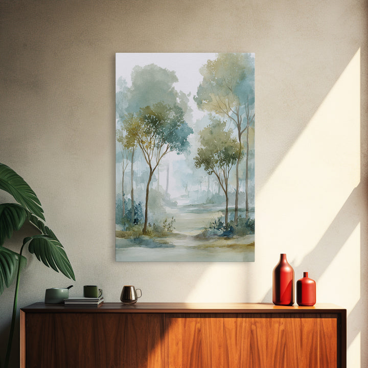 Misty Forest Path Canvas Print, Waiting Room Art, Office Wall Decor, Waiting Room Decor, Fine Art, Calm, Photography Print, WRA-2x3-91