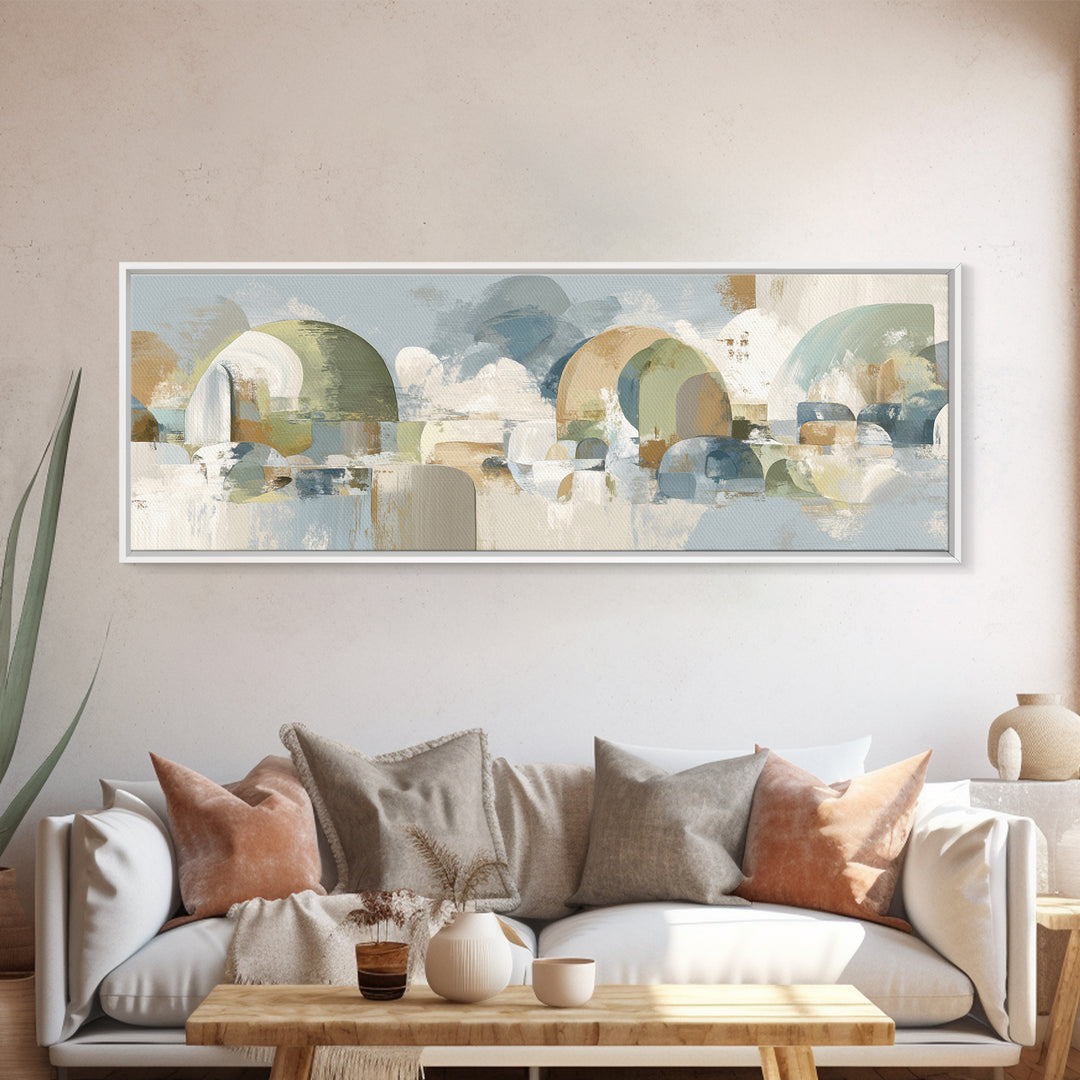 Modern Neutral Arch Abstraction Canvas Print, Waiting Room Art, Wall Sculpture, Waiting Room Decor, Calm, Dog Wall Art, WRA-3x1-13