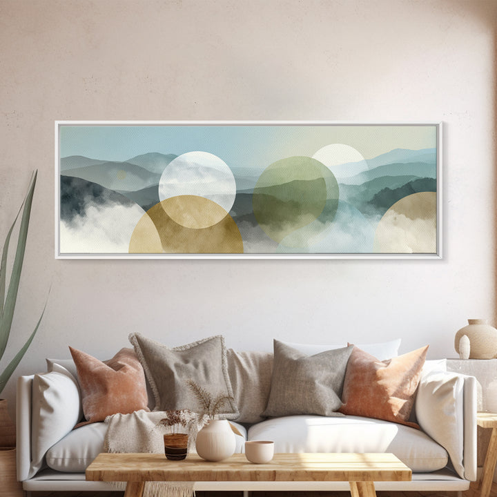 Abstract Circles Suggesting Calm Movement Canvas Print, Waiting Room Art, Wall Sculpture, Waiting Room Decor, Abstract Art, WRA-3x1-26