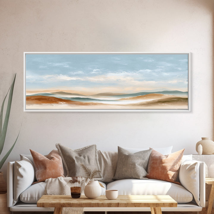 Warm Desert Sunrise Canvas Print, Waiting Room Art, Bauhaus Print, Waiting Room Decor, Fine Art, Calm, Dental Office Decor, WRA-3x1-29