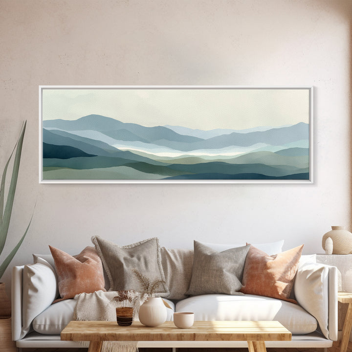 Simple Mountain Layers Canvas Print, Waiting Room Art, Wall Art, Waiting Room Decor, Fine Art, Calm, Floral Wall Art, WRA-3x1-30