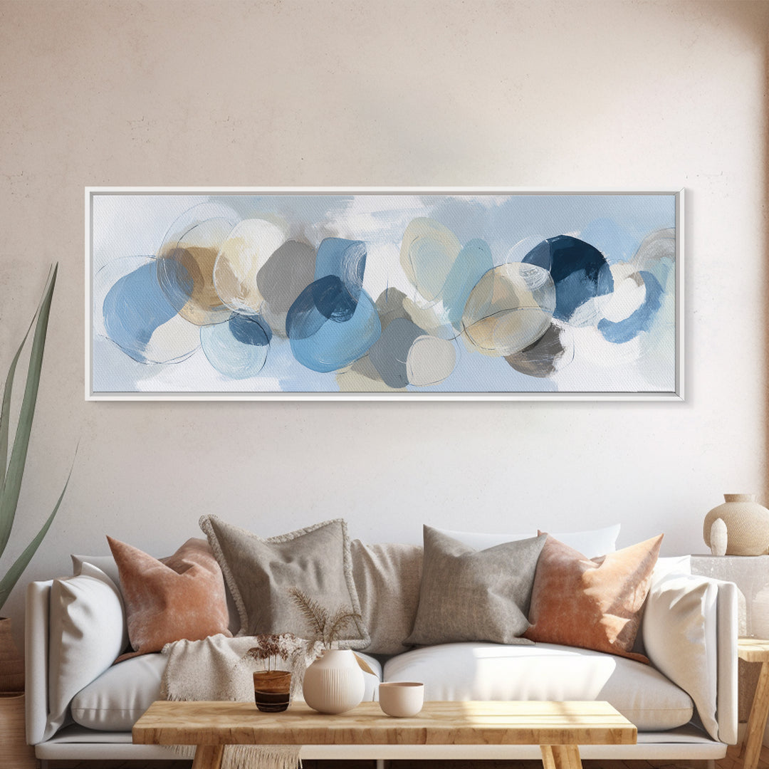 Modern Neutral Arch Abstraction Framed Canvas Print, Waiting Room Art, Office Wall Decor, Waiting Room Decor, Abstract Art, WRA-3x1-37