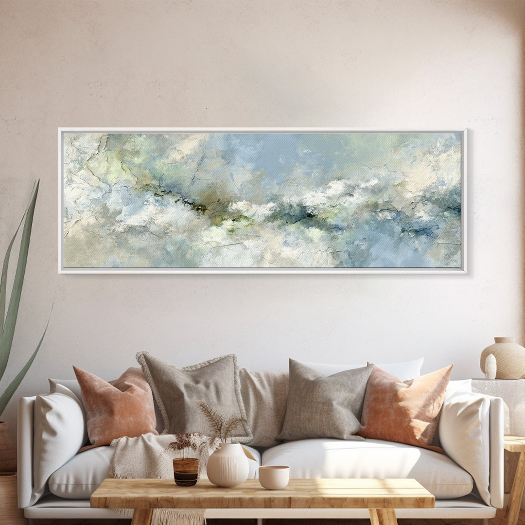 Light Marble Texture Abstract Canvas Print, Waiting Room Art, Gallery Decor, Waiting Room Decor, Fine Art, Calm, WRA-3x1-40