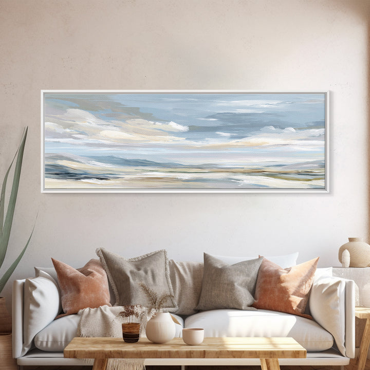 Calming Landscape with Open Sky and Gentle Canvas Print, Waiting Room Art, Dog Wall Art, Waiting Room Decor, Watercolor Art, WRA-3x1-41