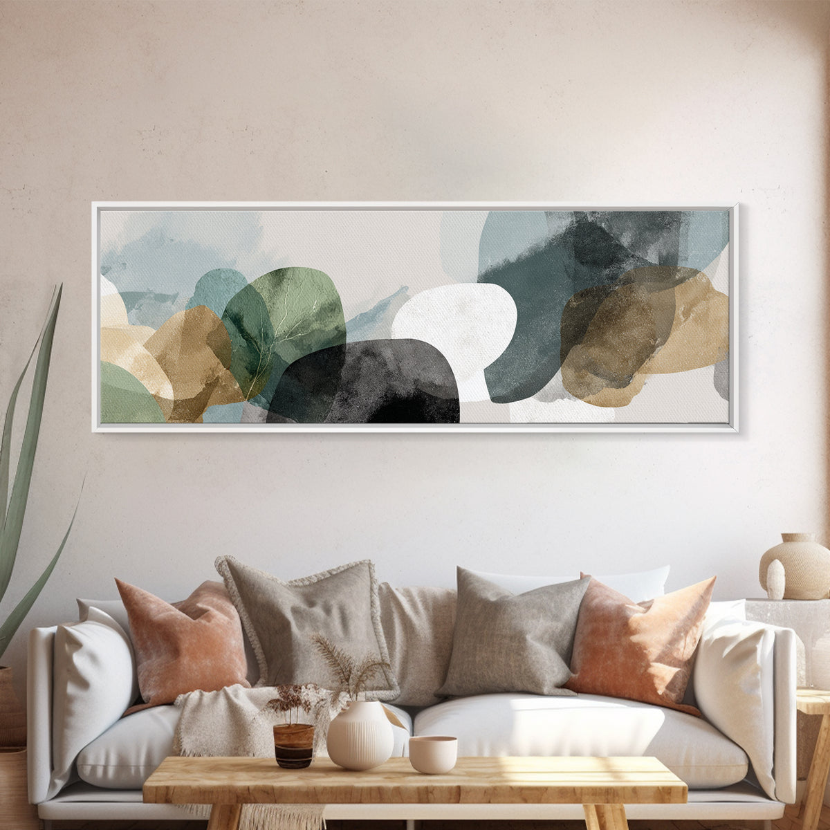 Minimal Geometric Composition Canvas Print, Waiting Room Art, Office Art, Waiting Room Decor, Abstract Art, Calm, Gallery Decor, WRA-3x1-45