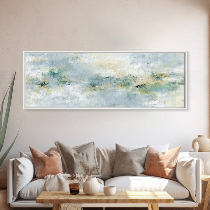 Light Marble Texture Abstract Canvas Print, Waiting Room Art, Minimalist Decor, Waiting Room Decor, Abstract Art, Calm, WRA-3x1-88