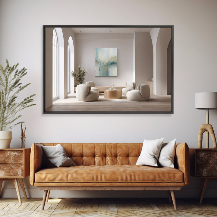 Modern Neutral Arch Abstraction Canvas Print, Waiting Room Art, Floral Wall Art, Waiting Room Decor, Abstract Art, Calm, WRA-3x2-1