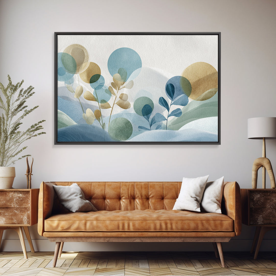 Abstract Circles Suggesting Calm Movement Framed Canvas Print, Waiting Room Art, Abstract Art, Waiting Room Decor, Calm, WRA-3x2-14