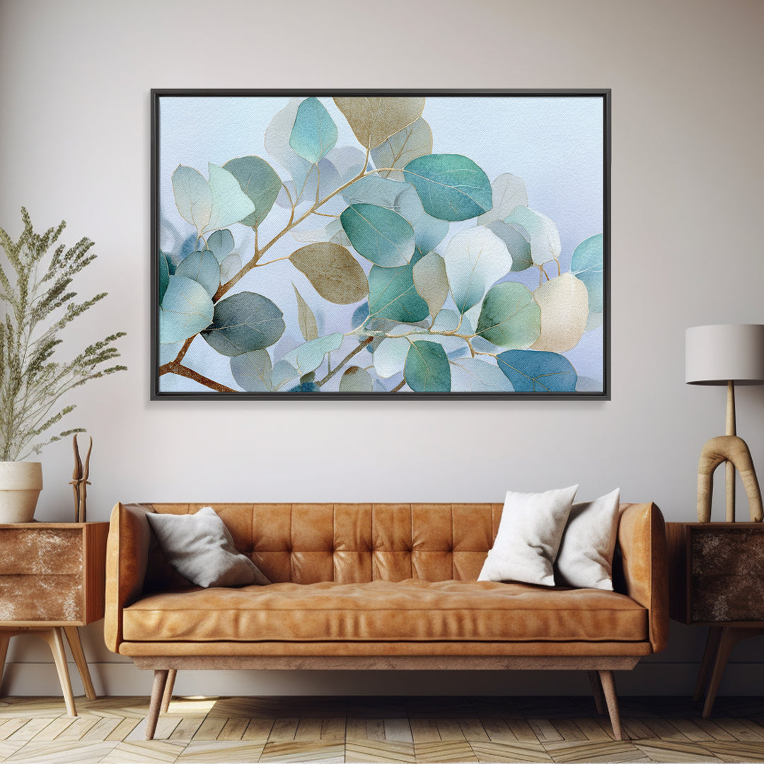 Clean Eucalyptus Leaf Study Canvas Print, Waiting Room Art, Gallery Wall Art, Waiting Room Decor, Calm, Photography Print, WRA-3x2-21