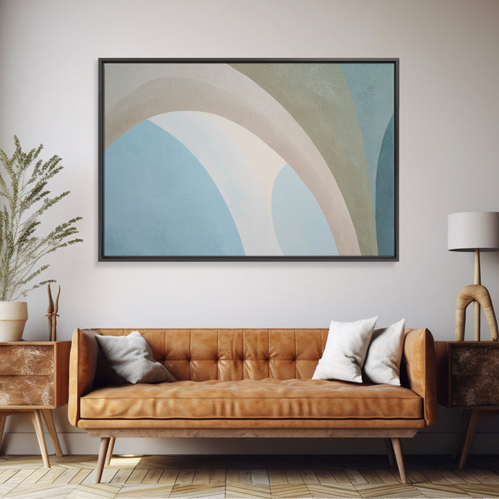 Modern Neutral Arch Abstraction Framed Canvas Print, Waiting Room Art, Office Art, Waiting Room Decor, Fine Art, Calm, WRA-3x2-25