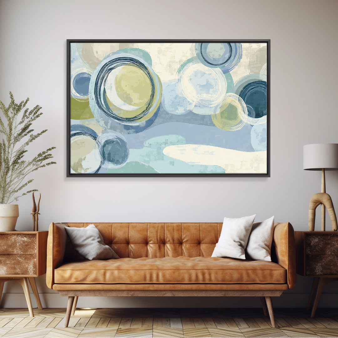 Abstract Circles Suggesting Calm Movement Canvas Print, Waiting Room Art, Floral Wall Art, Waiting Room Decor, Abstract Art, WRA-3x2-62