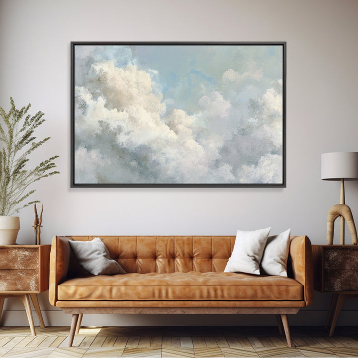 Large Cloudscape with Hopeful Light Canvas Print, Waiting Room Art, Neutral Decor, Waiting Room Decor, Fine Art, Calm, WRA-3x2-68
