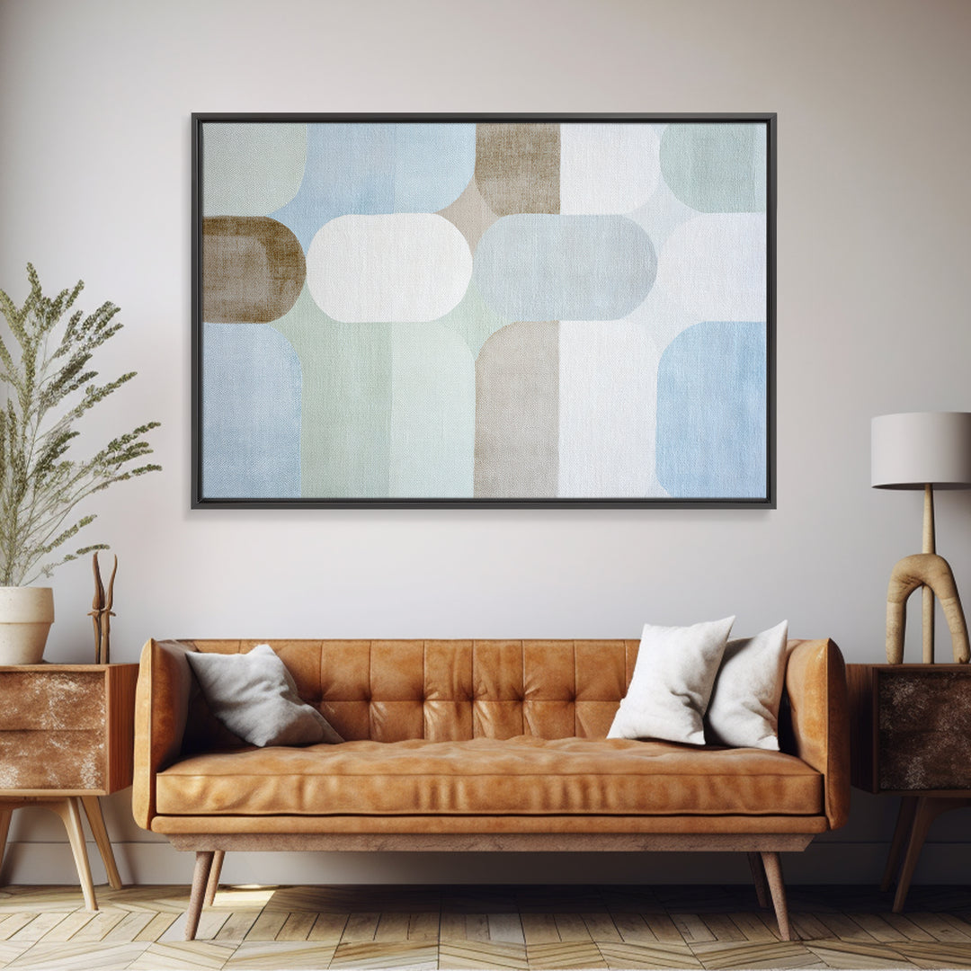 Minimal Geometric Composition Framed Canvas Print, Waiting Room Art, Therapy Office Decor, Waiting Room Decor, Abstract Art, WRA-3x2-81