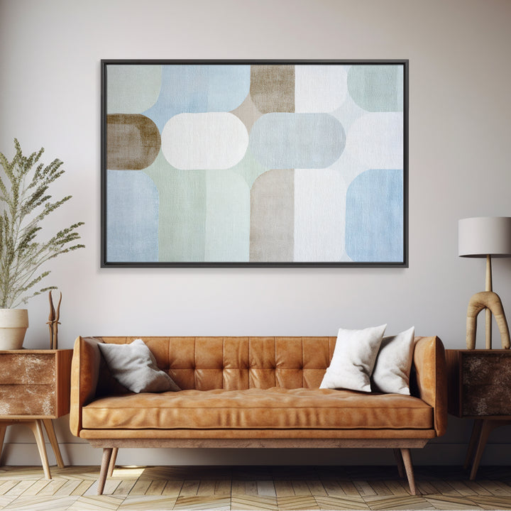 Minimal Geometric Composition Framed Canvas Print, Waiting Room Art, Therapy Office Decor, Waiting Room Decor, Abstract Art, WRA-3x2-81