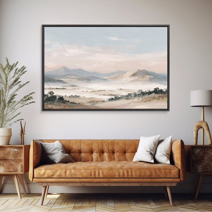 Warm Desert Sunrise Canvas Print, Waiting Room Art, Dental Art, Waiting Room Decor, Fine Art, Calm, Textured Painting, WRA-3x2-89