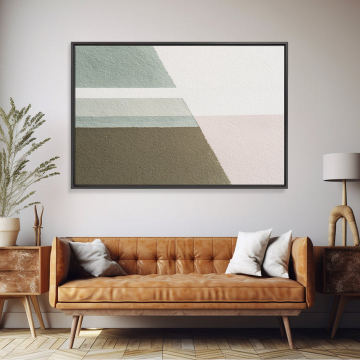 Minimal Geometric Composition Framed Canvas Print, Waiting Room Art, Bauhaus Print, Waiting Room Decor, Fine Art, Calm, WRA-3x2-9