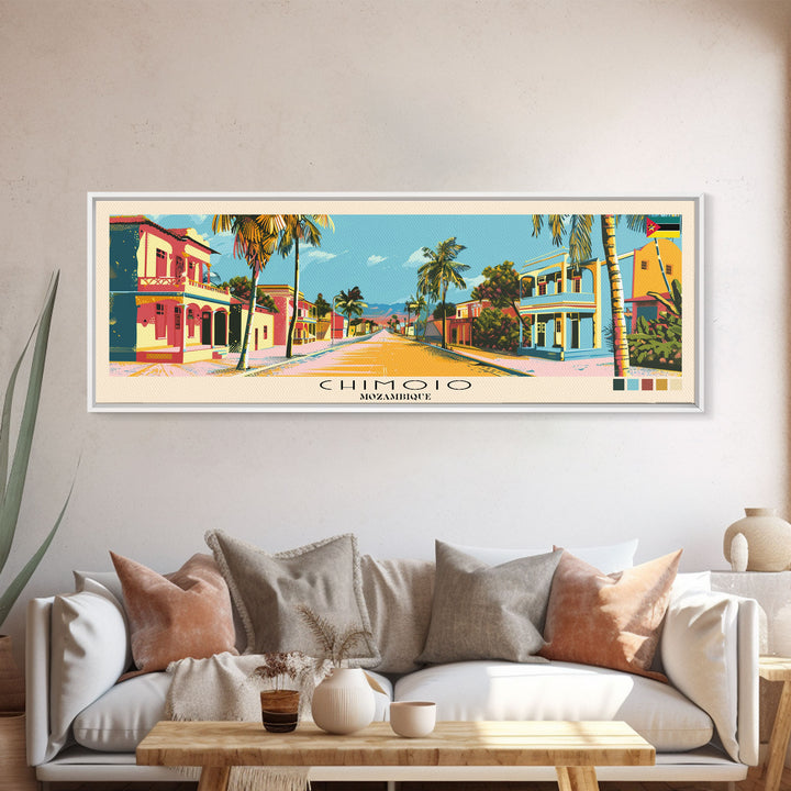 Chimoio, Mozambique Panoramic Canvas Print, Chimoio, Mozambique Painting, Mozambique Art, Chimoio Travel Poster, Travel Art, Guest Room Painting