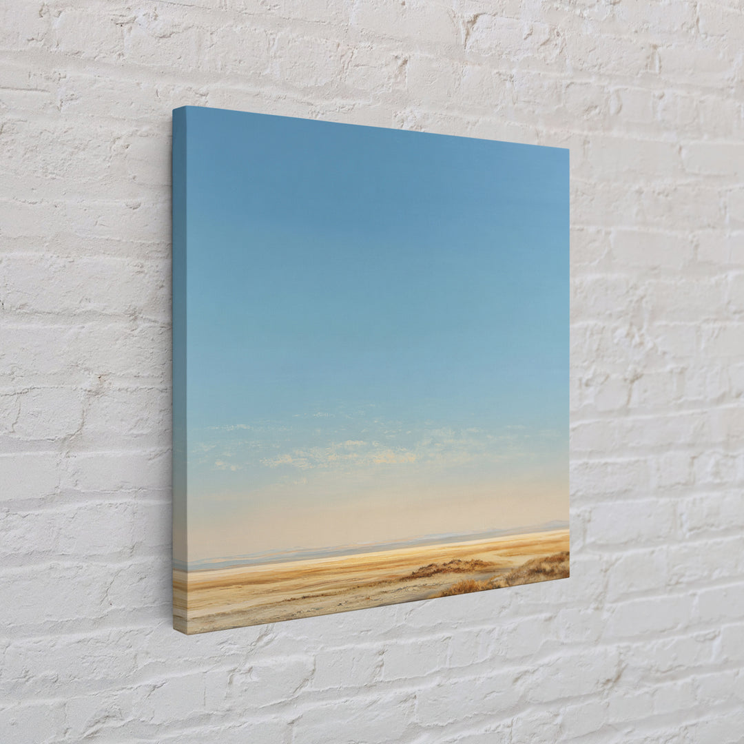 Peaceful Desert Horizon Framed Canvas Print, Yoga Studio Art, Feminine Wall Art, Yoga Studio Decor, Fine Art, Balance, YSA-1x1-84
