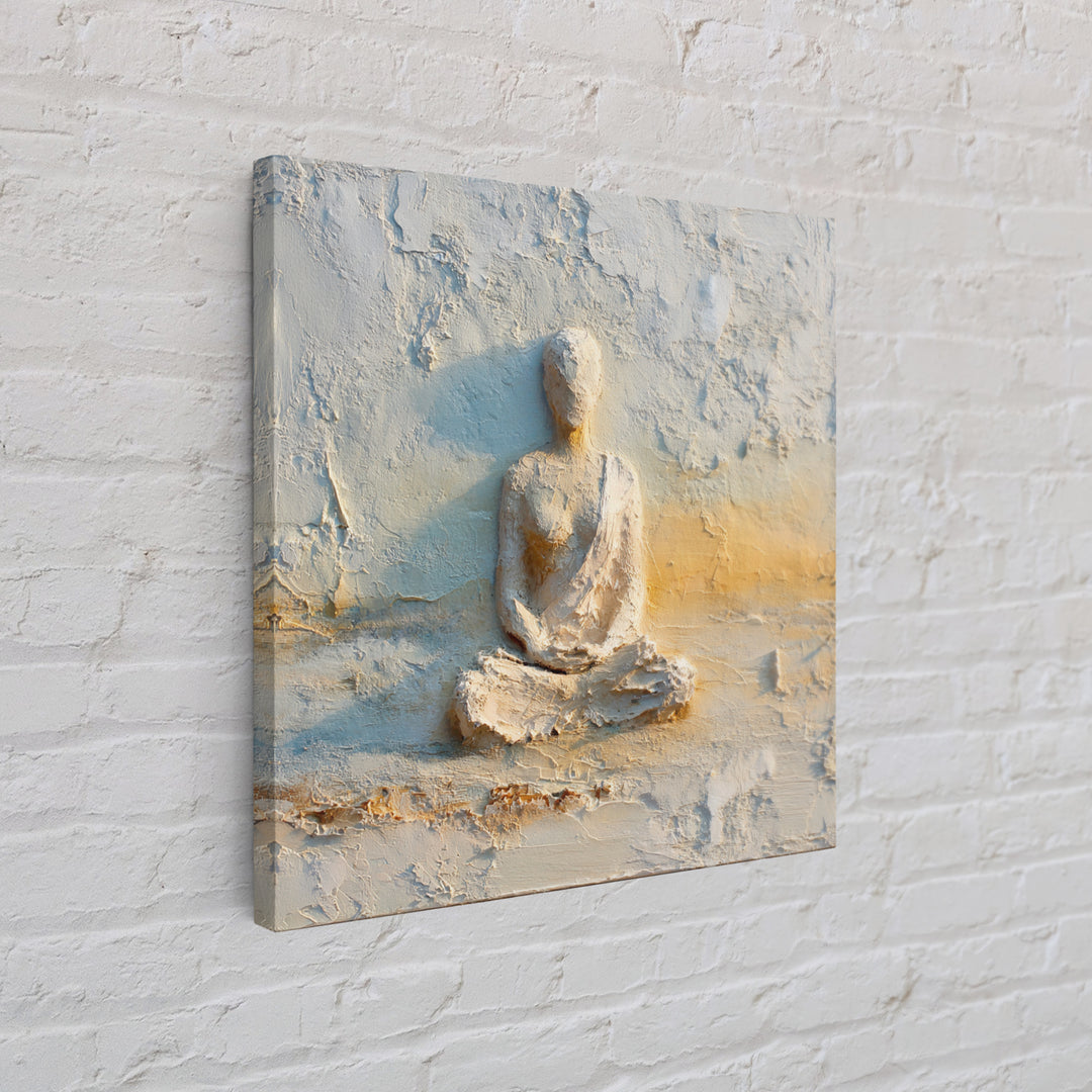 Seated Meditation Figure Canvas Print, Yoga Studio Art, Wall Art, Yoga Studio Decor, Fine Art, Balance, Metal Wall Decor, YSA-1x1-97
