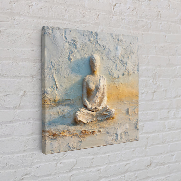 Seated Meditation Figure Canvas Print, Yoga Studio Art, Wall Art, Yoga Studio Decor, Fine Art, Balance, Metal Wall Decor, YSA-1x1-97