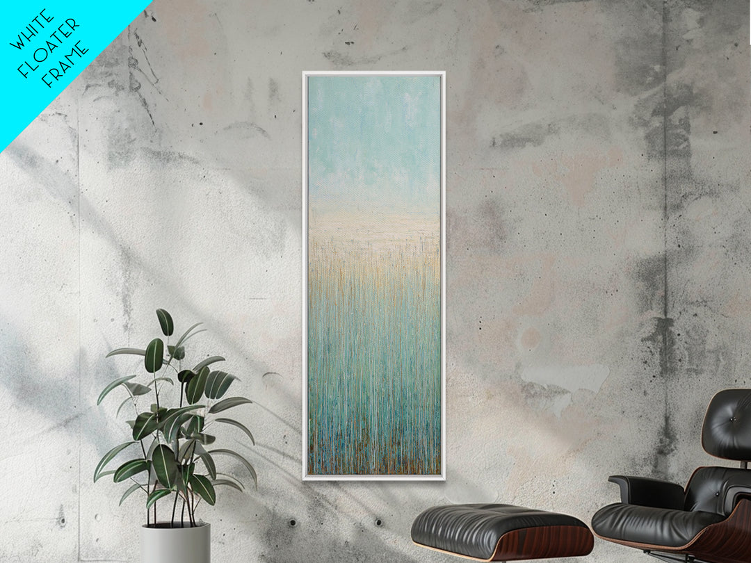 Abstract Breath Waves Framed Canvas Print, Yoga Studio Art, Art Print, Yoga Studio Decor, Fine Art, Balance, Large Wall Decor, YSA-1x3-19
