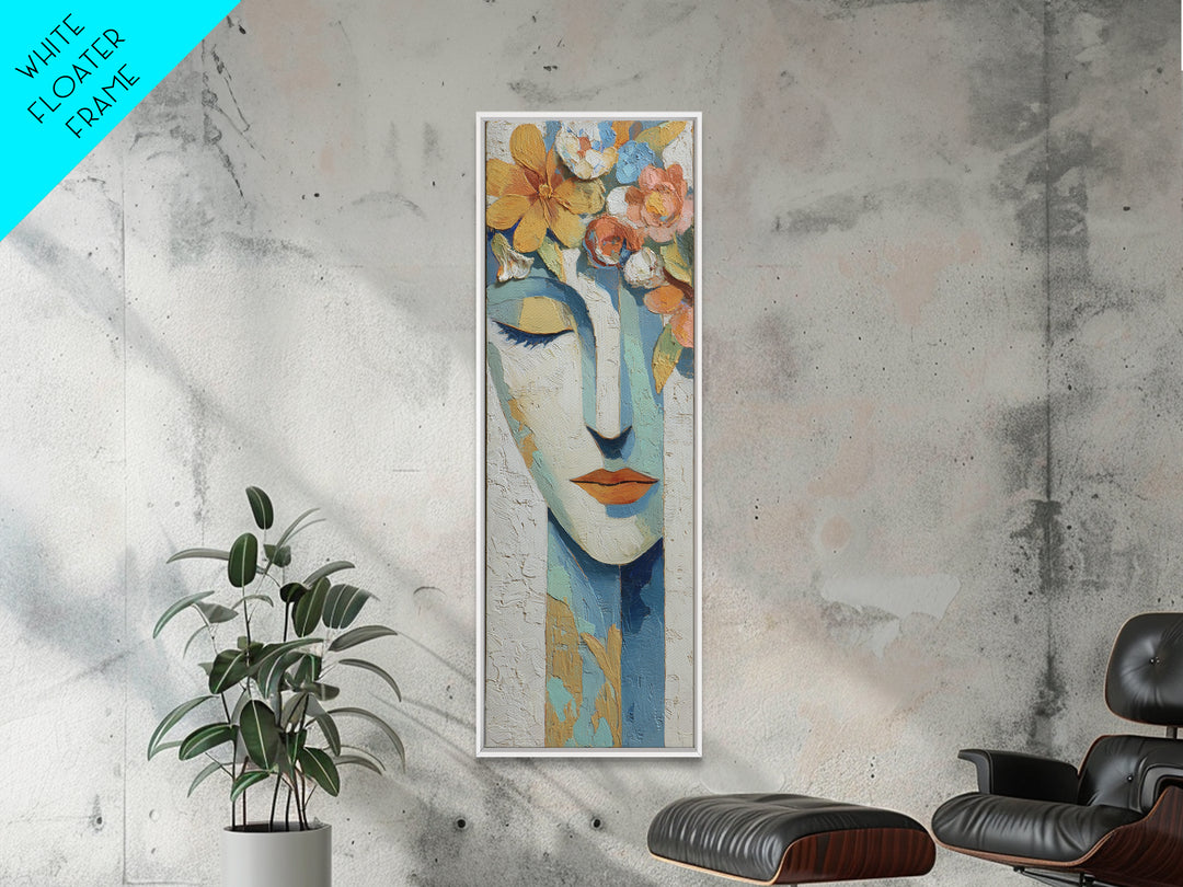 Closed Eye Face Canvas Print, Yoga Studio Art, Yoga Studio Decor, Watercolor Art, Balance, Wall Art Printable, YSA-1x3-25
