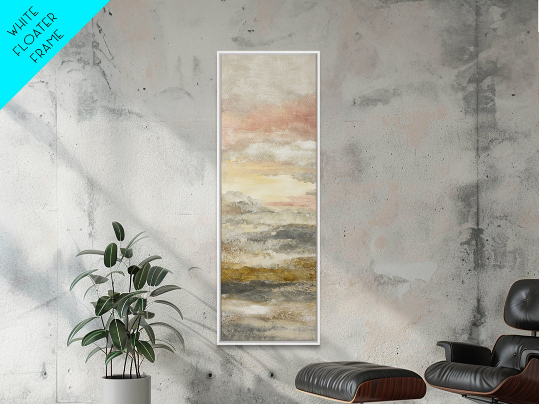 Mandala in Soft Earth Tones Framed Canvas Print, Yoga Studio Art, Boho Decor, Yoga Studio Decor, Oil Painting, Balance, YSA-1x3-45