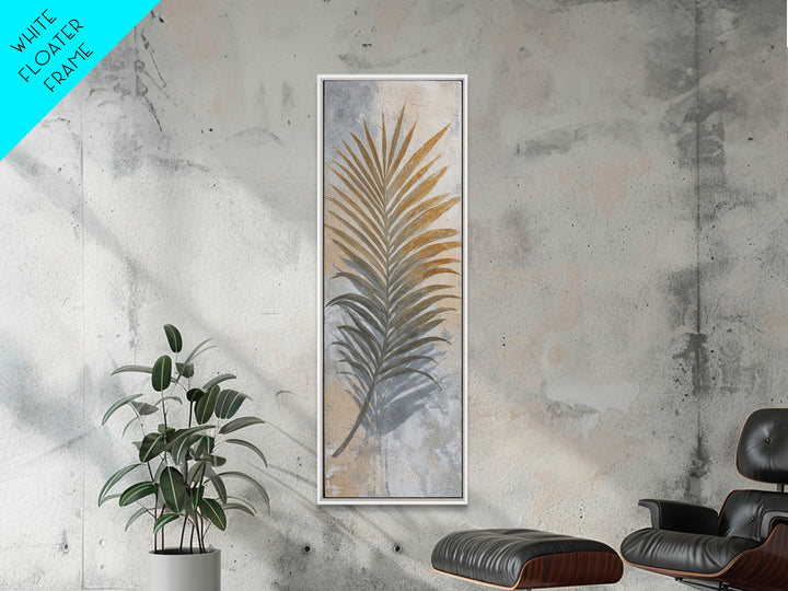 Gentle Palm Leaf Shadow on Plaster Canvas Print, Yoga Studio Art, Printable Wall Art, Yoga Studio Decor, Fine Art, Balance, YSA-1x3-60