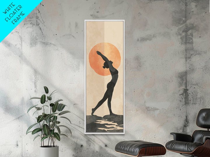 Sun Salutation Silhouette Sequence Without Text Canvas Print, Yoga Studio Art, Nature Prints, Yoga Studio Decor, Balance, YSA-1x3-92