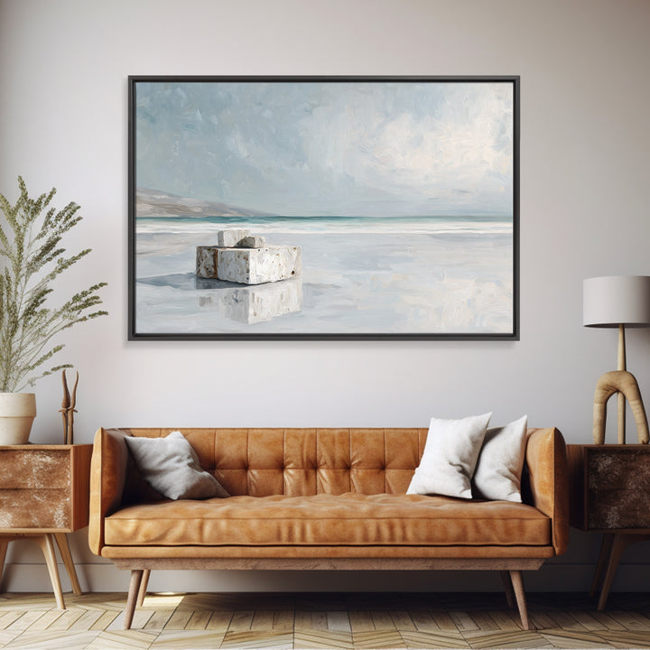 Peaceful Desert Horizon Framed Canvas Print, Yoga Studio Art, Black Artists, Yoga Studio Decor, Fine Art, Balance, Wall Decor, YSA-3x2-40