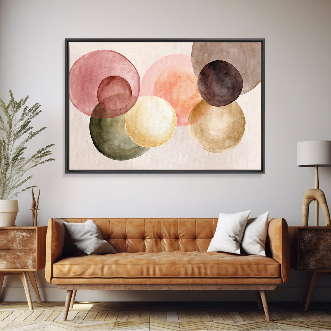 Chakra Color Circles Canvas Print, Yoga Studio Art, Custom Wall Art, Yoga Studio Decor, Fine Art, Balance, Feminine Wall Art, YSA-3x2-42