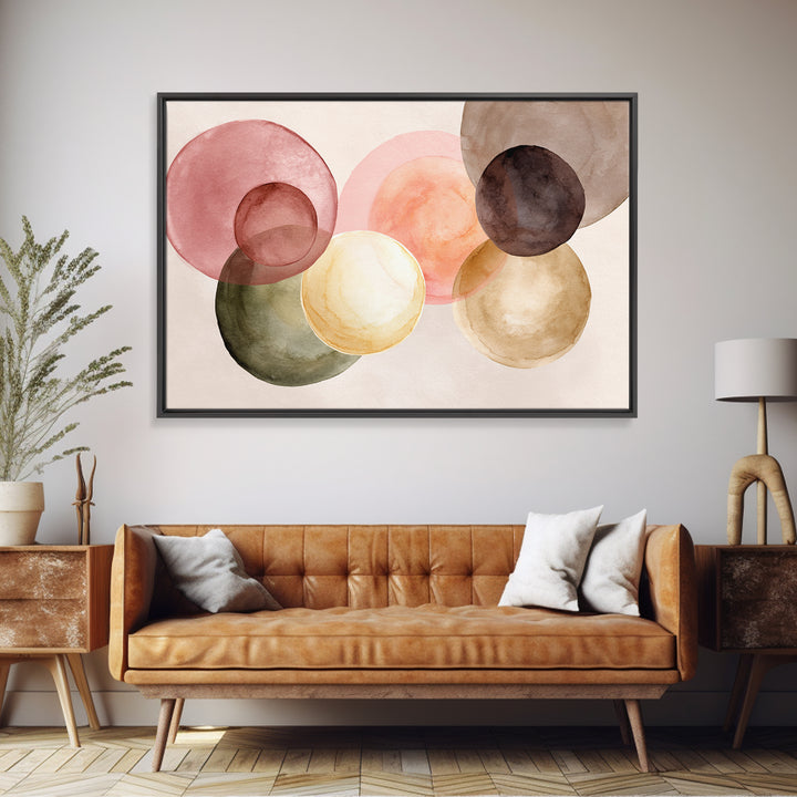 Chakra Color Circles Canvas Print, Yoga Studio Art, Custom Wall Art, Yoga Studio Decor, Fine Art, Balance, Feminine Wall Art, YSA-3x2-42