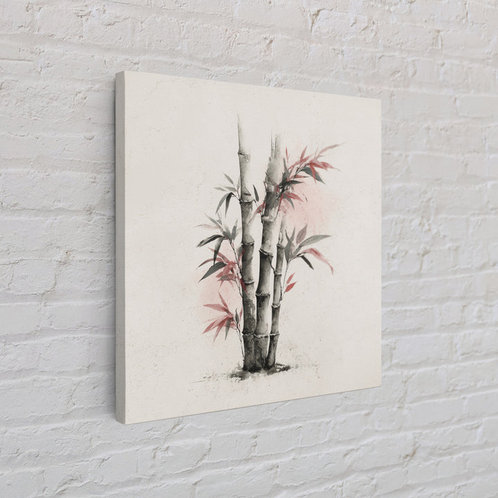 Bamboo Stalks in Sparse Ink Wash Framed Canvas Print, Zen Art, Flower Print, Living Room Decor, Fine Art, Zen, ZEN-1x1-2