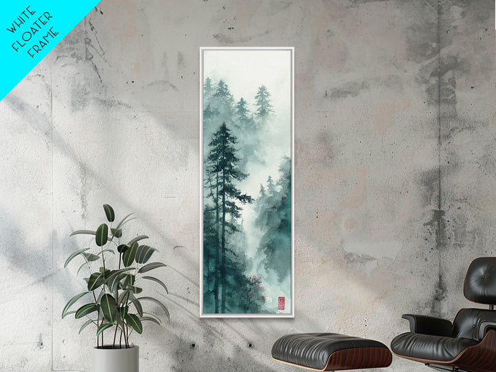 Calm Face with Closed Eyes and Simple Framed Canvas Print, Zen Art, Statement Artwork, Living Room Decor, Fine Art, Zen, ZEN-1x3-34