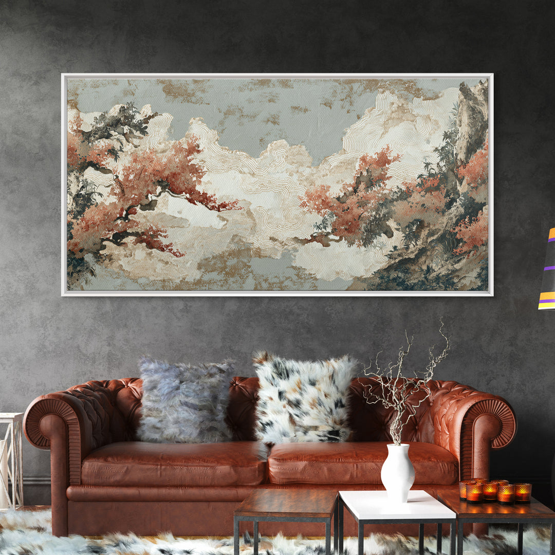 Raked Sand Garden Pattern from Above Canvas Print, Zen Art, Art, Living Room Decor, Zen, Garden Art, Japanese Wall Art, ZEN-2x1-2