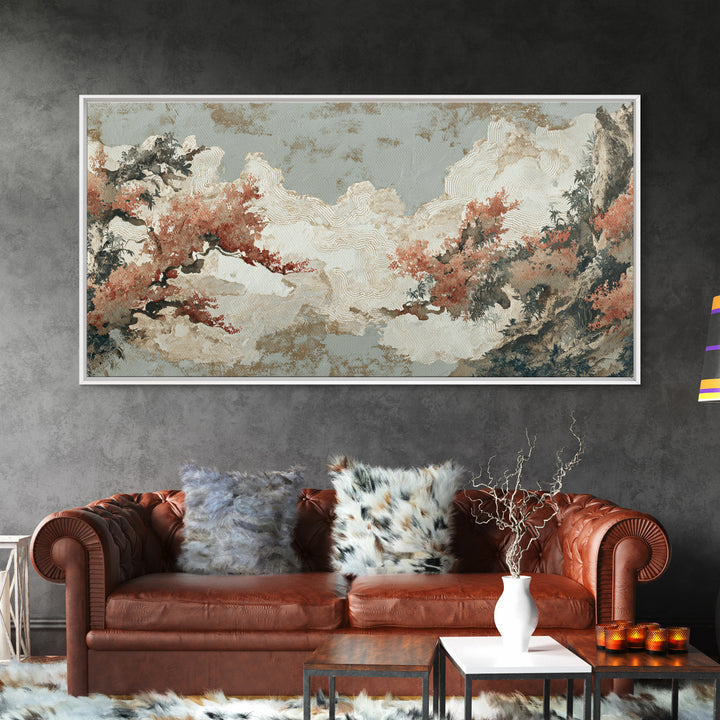 Raked Sand Garden Pattern from Above Canvas Print, Zen Art, Art, Living Room Decor, Zen, Garden Art, Japanese Wall Art, ZEN-2x1-2