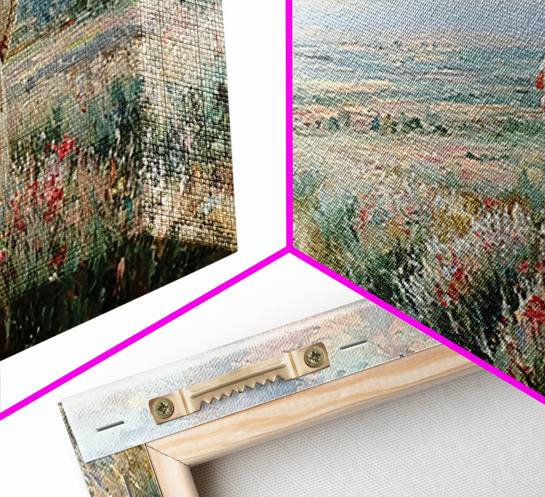 Mother With Baby Over Tuscan Wildflower Valley Canvas Print, Italian Countryside Wall Art, Mothers Day Gift, Living Room Decor