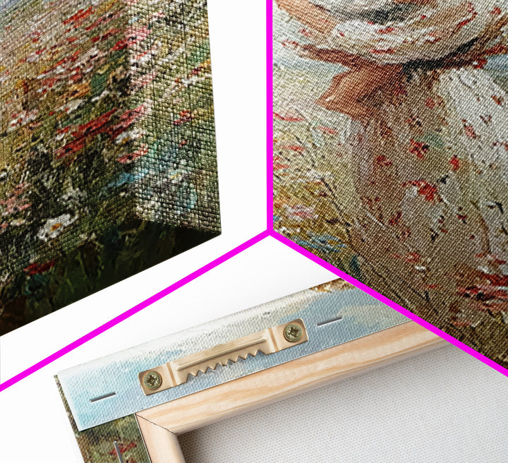 Mother Kissing Baby In Wildflower Field Canvas Print, Impressionist Floral Wall Art, Nursery Decor, Gift For Her, Mothers Day Gift