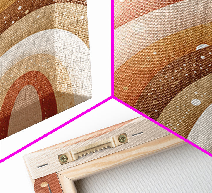 Earthy Boho Rainbow Arches Wall Art, Neutral Nursery Decor, Terracotta Abstract Print, Kids Room Decor, Modern Home Decor