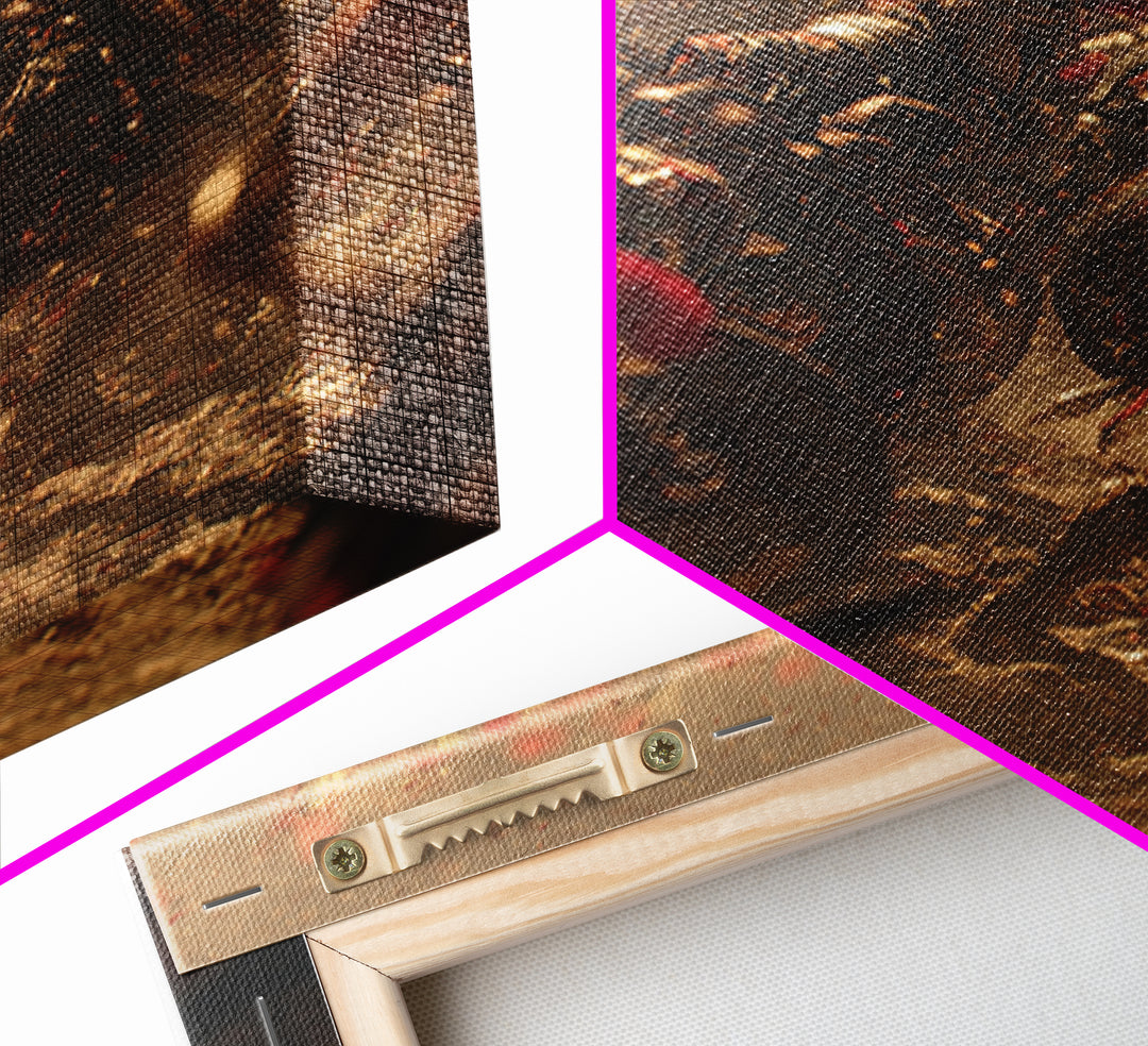 Roman Soldiers Charging Through Dusty Battle Wall Art, Historical Art Print, Masculine Man Cave Decor, Gift For Him, Classic Art