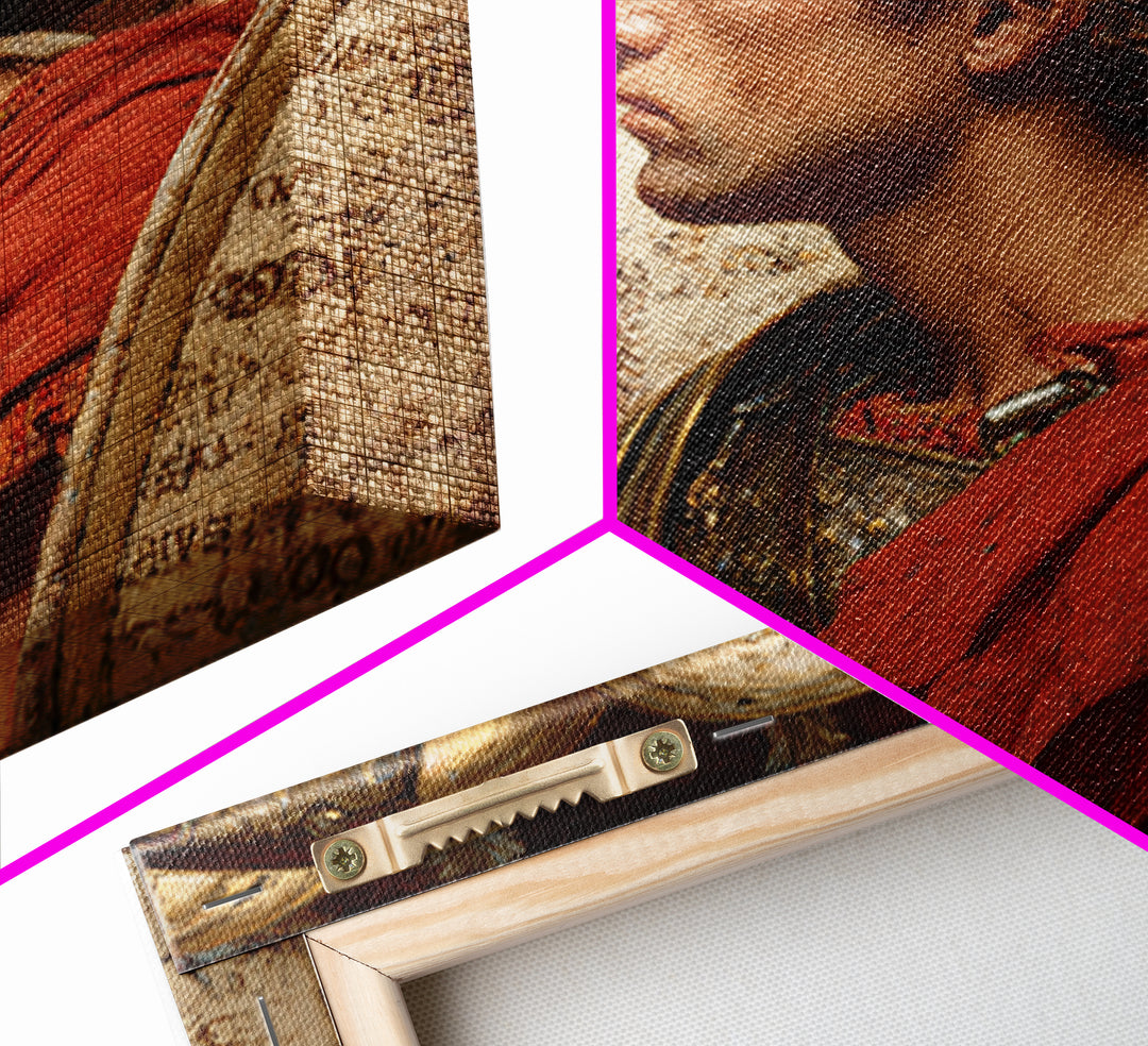 Roman Legion Soldiers With Shields Framed Canvas Print, Classical Warrior Portrait, Ancient Rome Wall Art, History Gift For Him