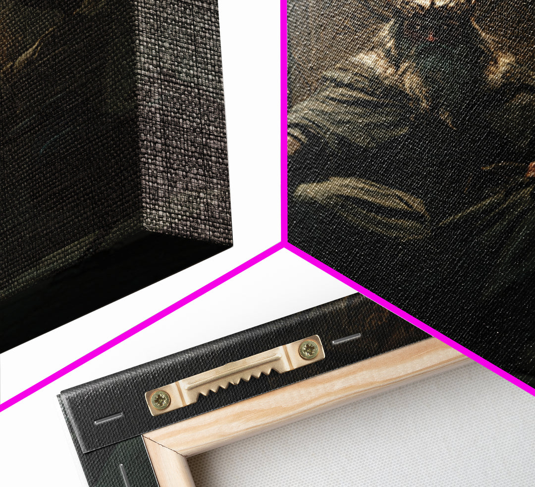 Raven King On Ancient Throne Wall Art, Dark Academia Fantasy Print, Gothic Medieval Decor, Moody Castle Canvas Art, Statement Artwork